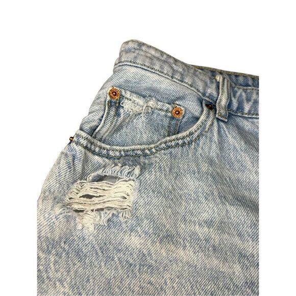 House of Harlow 1960 Women’s 29 Mom Cutoff Jean Shorts High Waisted Button Fly - Picture 3 of 5